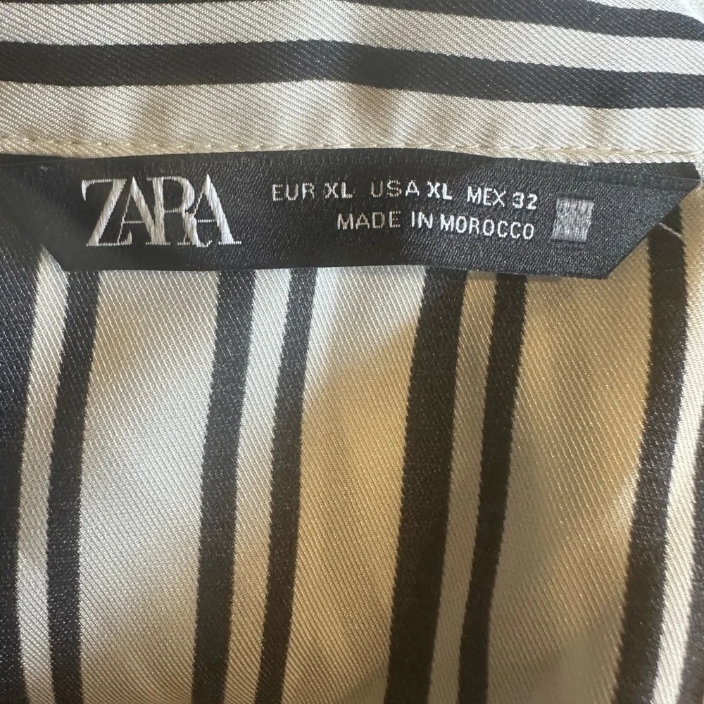 Zara White and Black Striped Shirt Dress - Picture 5 of 5